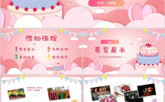 生日ppt模板图片,创意设计，点亮庆祝时刻